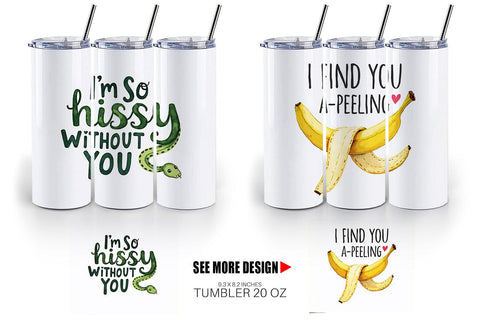 Tumbler Jungle Giggles Funny Animal Valentine Puns Sublimation artnoy 