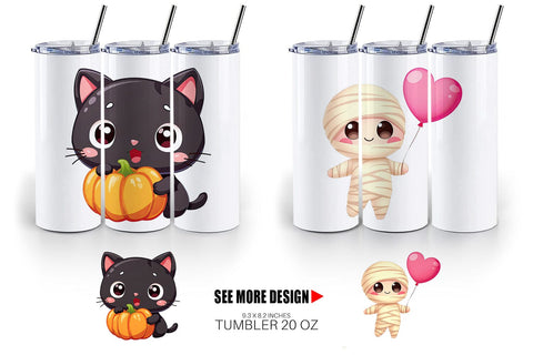 Tumbler Kawaii Creepy Club Sublimation artnoy 