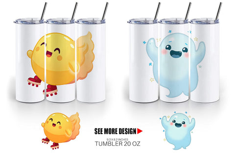 Tumbler Kawaii Creepy Club Sublimation artnoy 