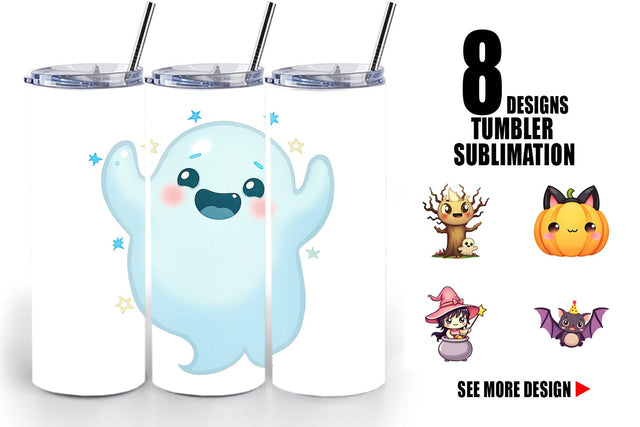 Tumbler Kawaii Creepy Club Sublimation artnoy 