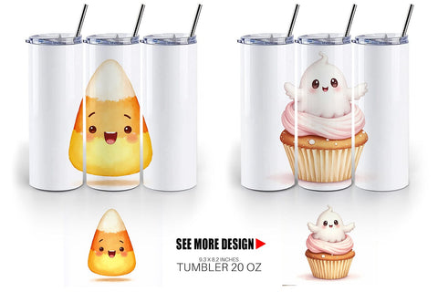 Tumbler Kawaii Halloween Sweets Sublimation artnoy 