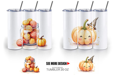 Tumbler Kawaii Halloween Sweets Sublimation artnoy 