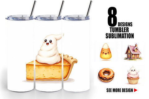 Tumbler Kawaii Halloween Sweets Sublimation artnoy 