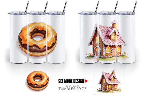 Tumbler Kawaii Halloween Sweets Sublimation artnoy 