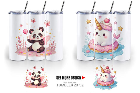 Tumbler Kawaii Magic Critters Sublimation artnoy 