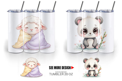 Tumbler Kawaii Plush Dolls Sublimation artnoy 