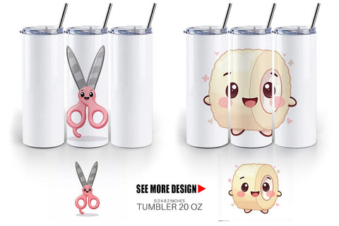 Tumbler Kawaii Stationery Sublimation artnoy 