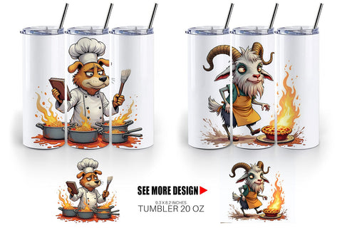 Tumbler Kitchen Chaos Critter Sublimation artnoy 