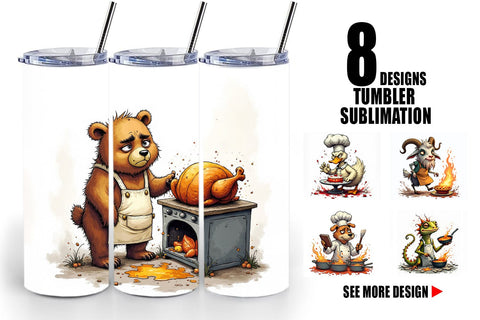 Tumbler Kitchen Chaos Critter Sublimation artnoy 