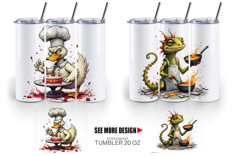 Tumbler Kitchen Chaos Critter Sublimation artnoy 