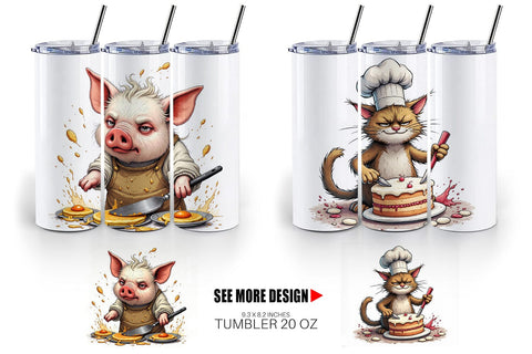 Tumbler Kitchen Chaos Critter Sublimation artnoy 
