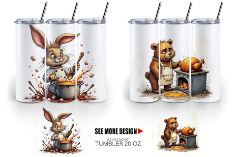 Tumbler Kitchen Chaos Critter Sublimation artnoy 
