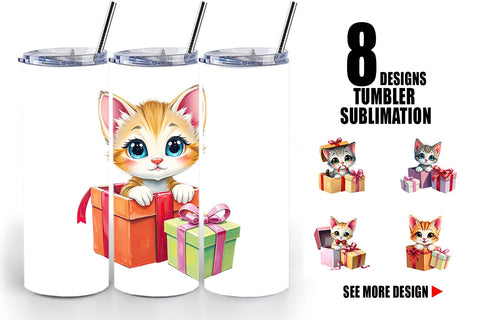 Tumbler Kitten Gift Sublimation artnoy 