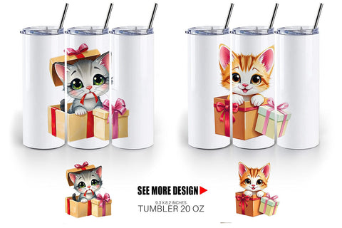 Tumbler Kitten Gift Sublimation artnoy 