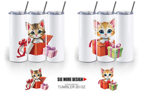 Tumbler Kitten Gift Sublimation artnoy 