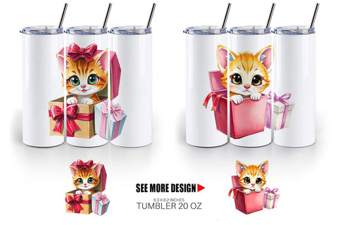 Tumbler Kitten Gift Sublimation artnoy 