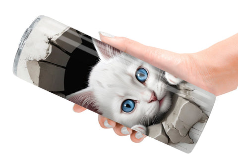 Tumbler Kitten in Wall Sublimation artnoy 
