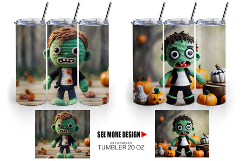 Tumbler Knitted Zombies Sublimation artnoy 
