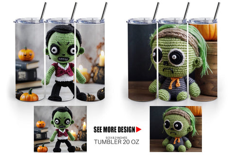 Tumbler Knitted Zombies Sublimation artnoy 
