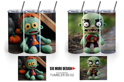 Tumbler Knitted Zombies Sublimation artnoy 