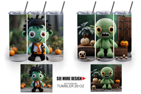 Tumbler Knitted Zombies Sublimation artnoy 