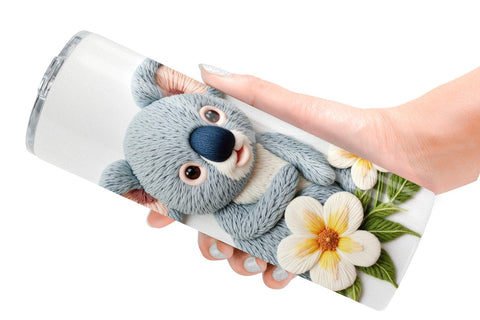 Tumbler Koala Embroidery Sublimation artnoy 