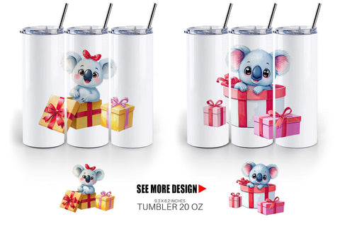 Tumbler Koala Gift Sublimation artnoy 