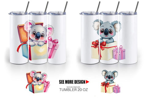 Tumbler Koala Gift Sublimation artnoy 