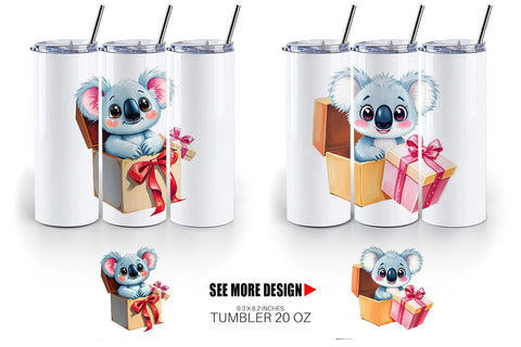 Tumbler Koala Gift Sublimation artnoy 
