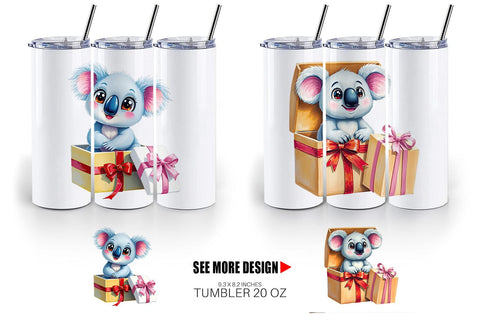 Tumbler Koala Gift Sublimation artnoy 