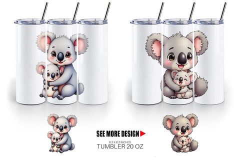 Tumbler Koala Mother's Day Sublimation artnoy 