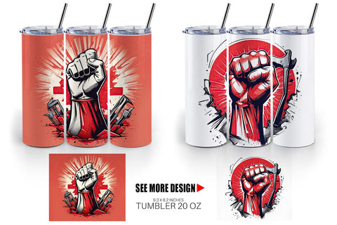 Tumbler Labor Day Illustration Sublimation artnoy 