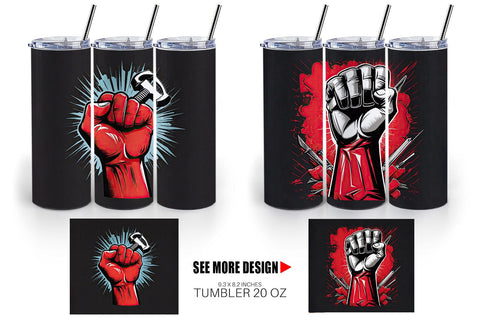 Tumbler Labor Day Illustration Sublimation artnoy 