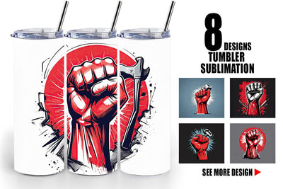 Tumbler Labor Day Illustration Sublimation artnoy 
