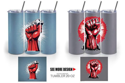 Tumbler Labor Day Illustration Sublimation artnoy 