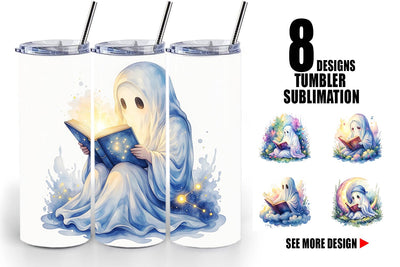 Tumbler Late Night Starry Reader Sublimation artnoy 