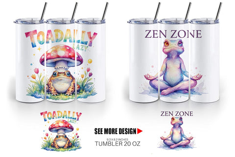 Tumbler Lazy Frog Zen Sublimation artnoy 