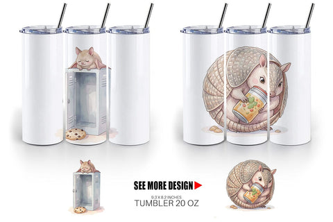 Tumbler Lazy Lunch Hour School Animal Sublimation artnoy 
