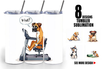 Tumbler Lazy & Proud Anti-Fitness Dog Sublimation artnoy 