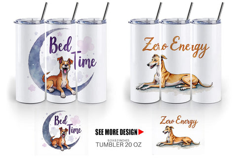 Tumbler Lazy Vibes Ugly Cute Dog Watercolor Quotes Sublimation artnoy 