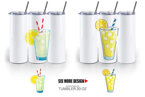 Tumbler Lemonade Glass Sublimation artnoy 