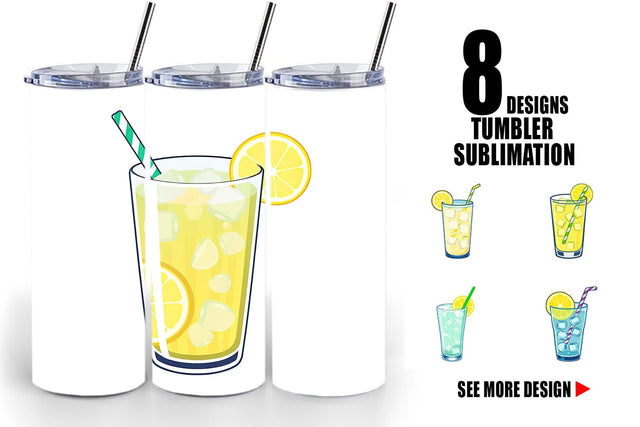 Tumbler Lemonade Glass Sublimation artnoy 