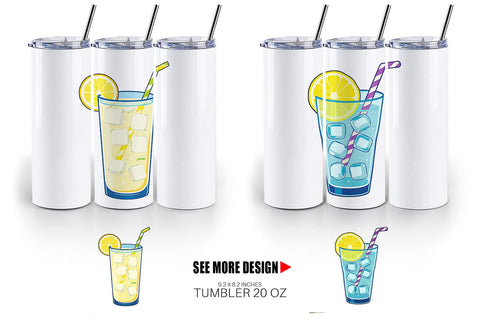 Tumbler Lemonade Glass Sublimation artnoy 
