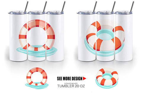 Tumbler Lifebuoy Sublimation artnoy 