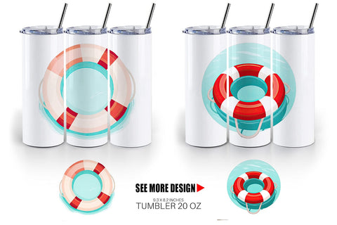 Tumbler Lifebuoy Sublimation artnoy 