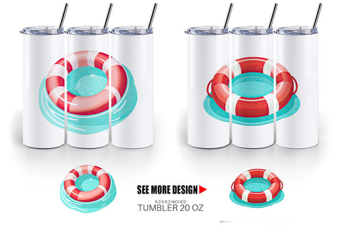 Tumbler Lifebuoy Sublimation artnoy 
