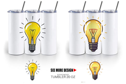 Tumbler Light Bulb Sublimation artnoy 
