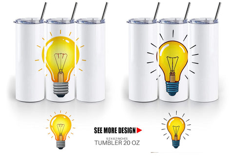 Tumbler Light Bulb Sublimation artnoy 