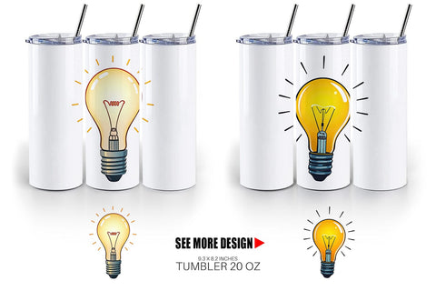 Tumbler Light Bulb Sublimation artnoy 