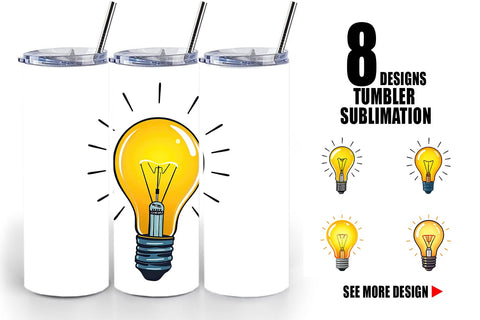 Tumbler Light Bulb Sublimation artnoy 